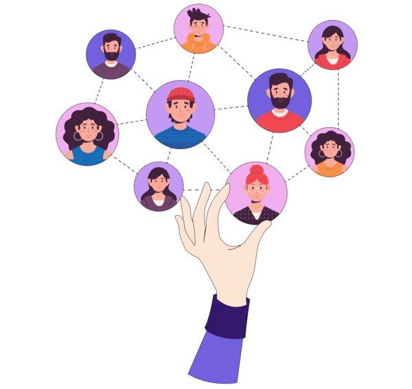 Girl working on a laptop Illustration